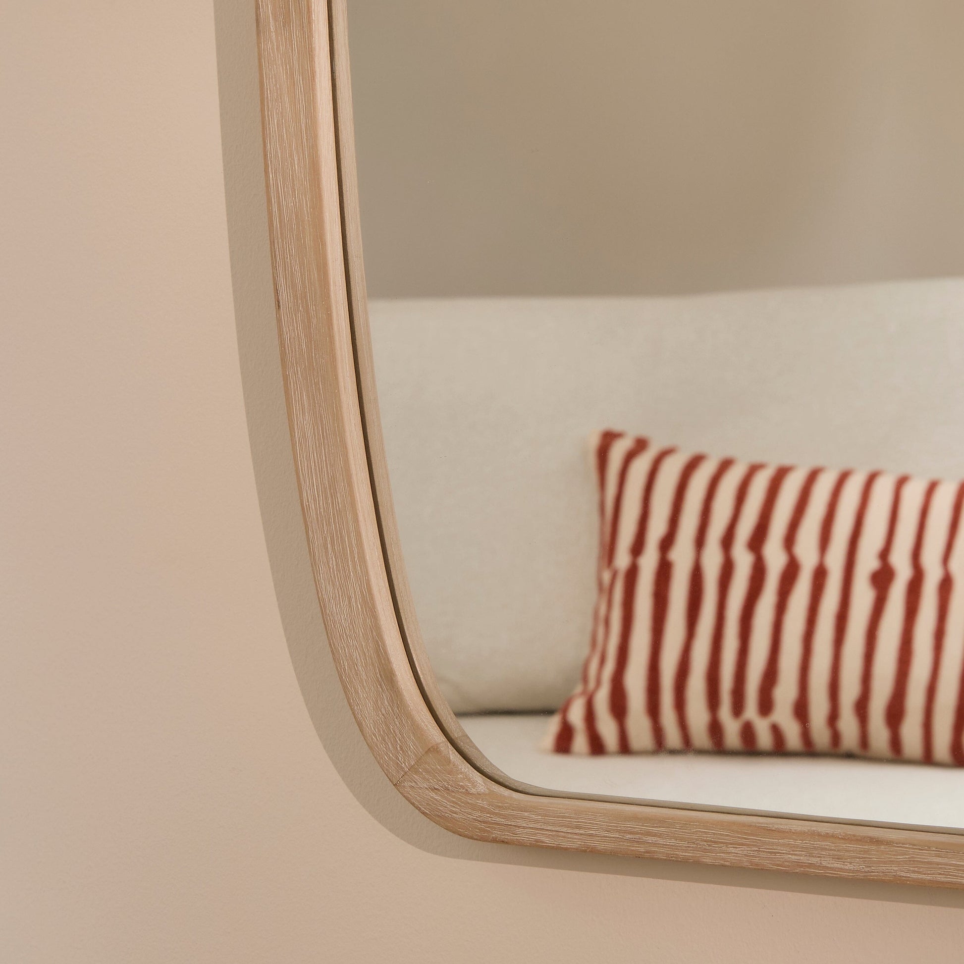 Farleigh Large Whitewash Wooden Mirror - Laura James