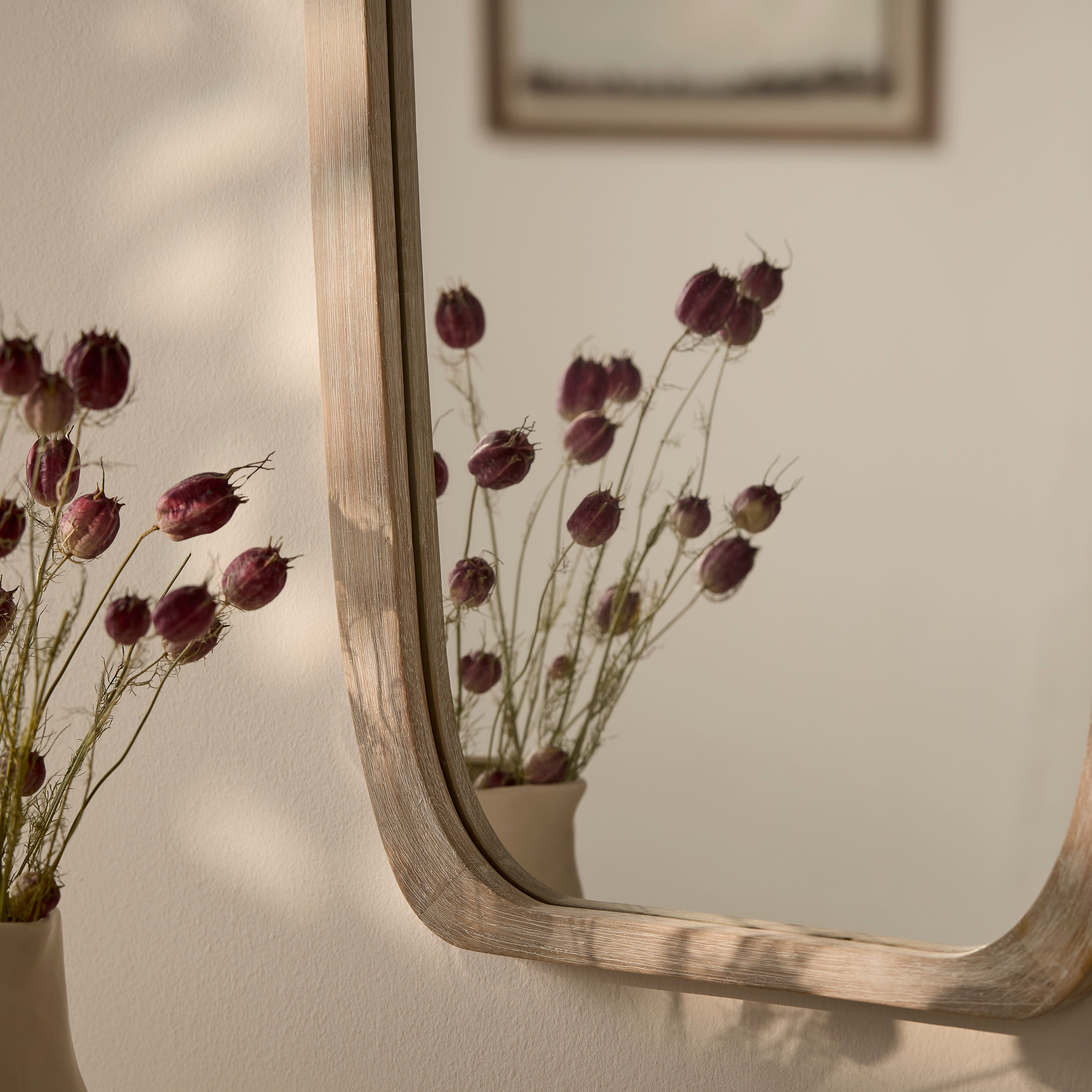 Farleigh Small Whitewash Wooden Mirror – Laura James