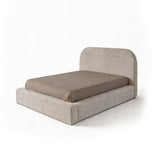 Farrah Double Ottoman Bed - Oat Boucle - Lauira James