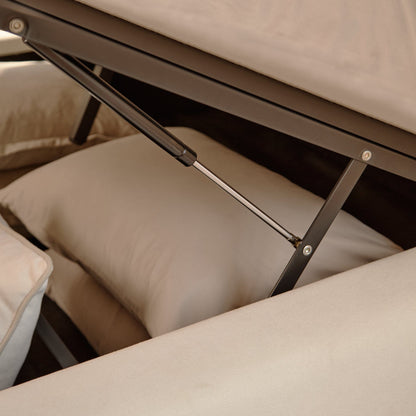 Farrah Double Ottoman Bed - Ivory