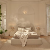 Farrah Double Ottoman Bed - Ivory