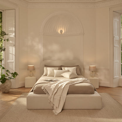 Farrah Double Ottoman Bed - Ivory