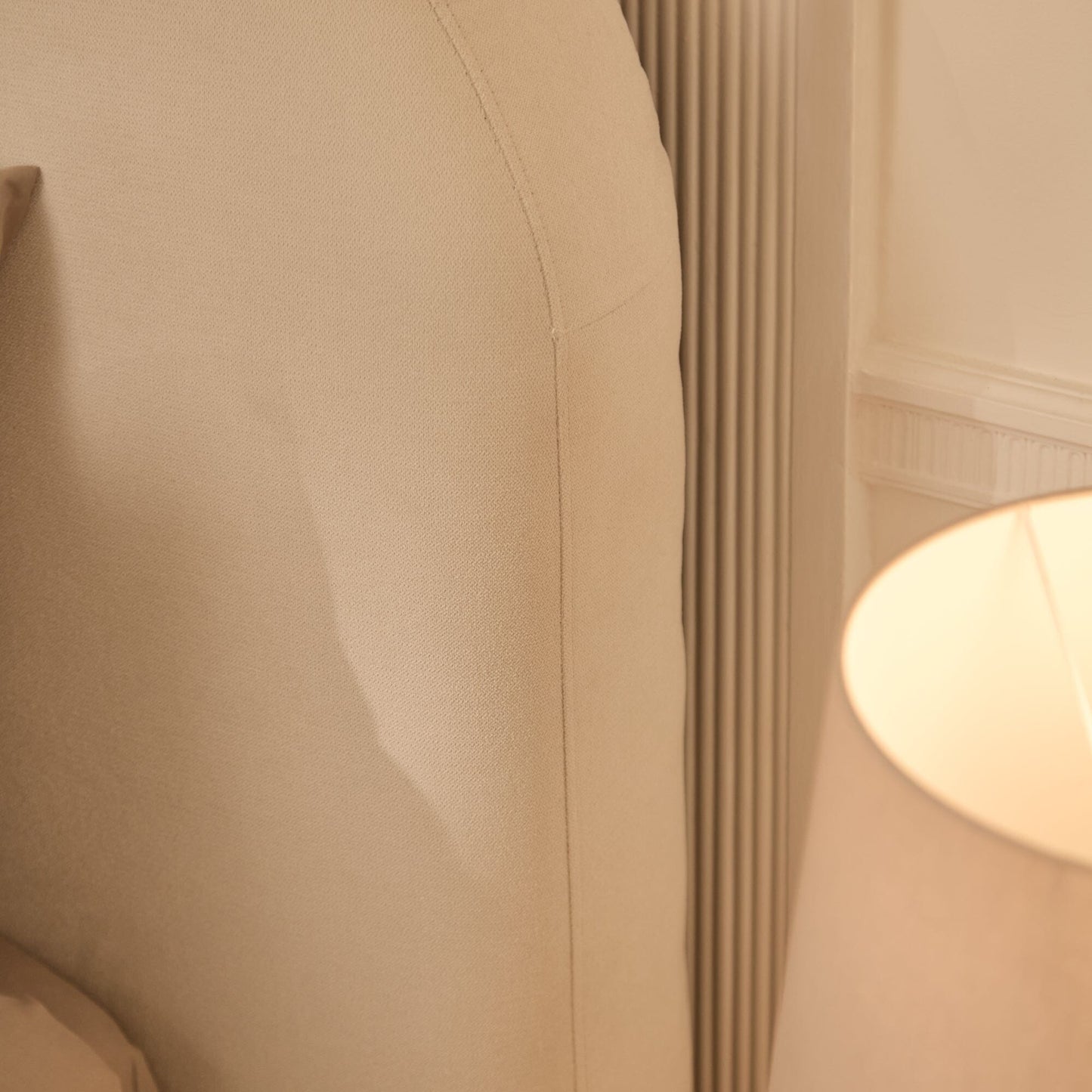 Farrah King Ottoman Bed - Ivory - Laura James