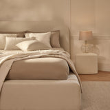 Farrah Double Ottoman Bed - Ivory