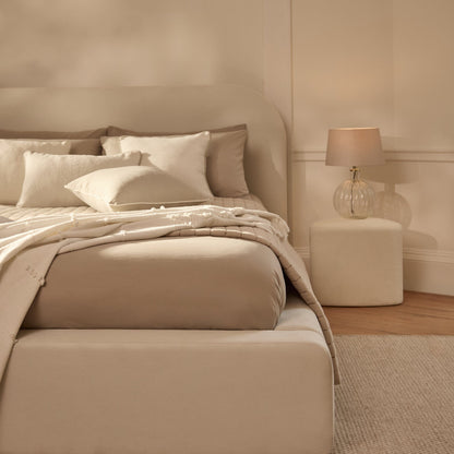 Farrah Double Ottoman Bed - Ivory