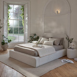 Farrah King Ottoman Bed - Oat Boucle - Laura James