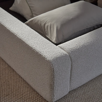 Farrah Double Ottoman Bed - Oat Boucle