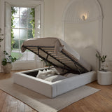 Farrah Double Ottoman Bed - Oat Boucle