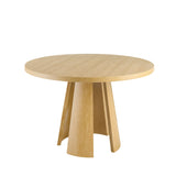 Farren Whitewash Oak Round Dining Table -120cm - Laura James