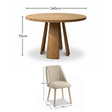 Farren Whitewash Oak Oval Dining Table Set - 4 Seater - Freya Sand Dining Chairs - Whitewash Oak Legs - Laura James