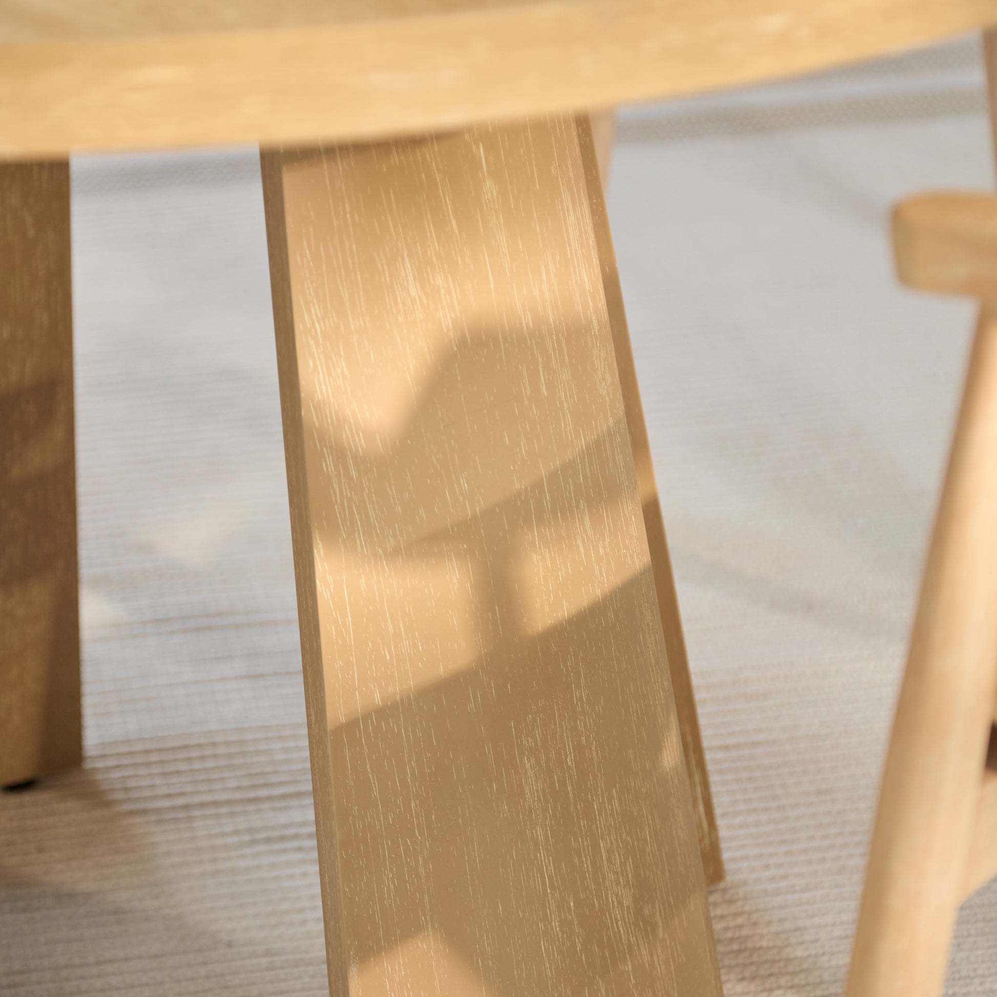 Farren 120cm Whitewash Oak Round Dining Table Set - 4 Seater - Carter Dining  Whitewash Armchair - Laura James