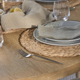 Farren 120cm Whitewash Oak Round Dining Table Set - 4 Seater - Freya Oat Boucle Armchairs with Whitewash Legs - Laura James