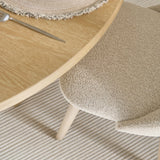 Freya Oat Boucle Dining Chair - Set of 2 - Whitewash Oak Legs - Laura James 