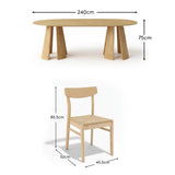 Farren Whitewash Oval Dining Table Set - 6 Seater - Faye Dining Chairs - Whitewash Oak Legs - Laura James