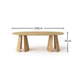 Farren Whitewash Oak Oval Dining Table - Laura James 