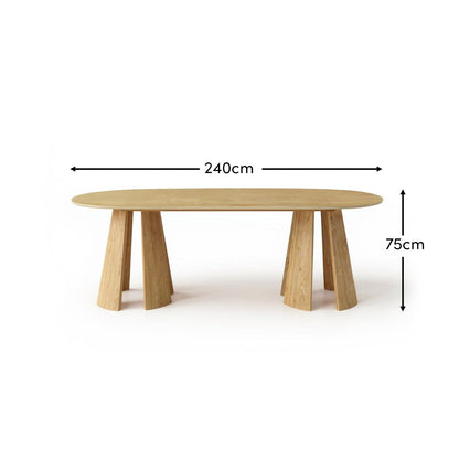 Farren Whitewash Oak Oval Dining Table - Laura James 