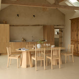 Farren Whitewash Oval Dining Table Set - 6 Seater - Tilly Natural String Dining Chairs - Whitewash Oak Legs - Laura James