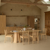 Farren Whitewash Oval Dining Table Set - 6 Seater - Tilly Dining Chairs - Whitewash Oak Legs - Laura James