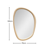 Fawley 100x70cm Freeform Wall Mirror - Oatmeal - Laura James 