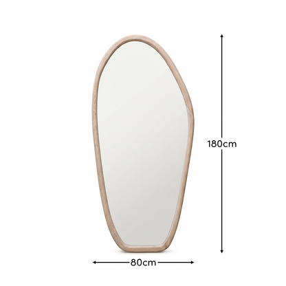Fawley 180x80cm Freeform Wall Mirror - Whitewash