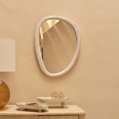 Fawley 65x50cm Freeform Wall Mirror - Whitewash