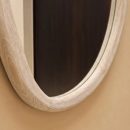 Fawley 65x50cm Freeform Wall Mirror - Whitewash