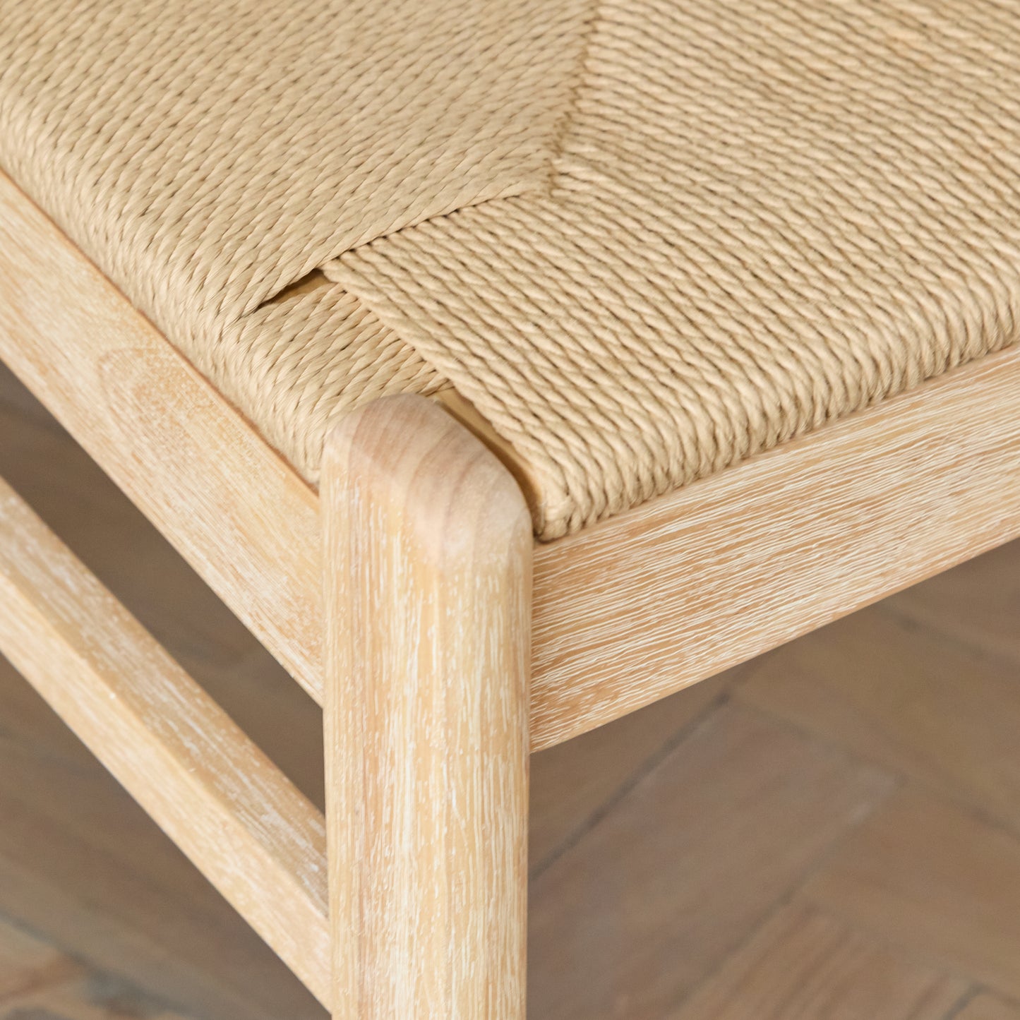 Faye Whitewash Oak Dining Chairs - Set of 2 - Laura James 