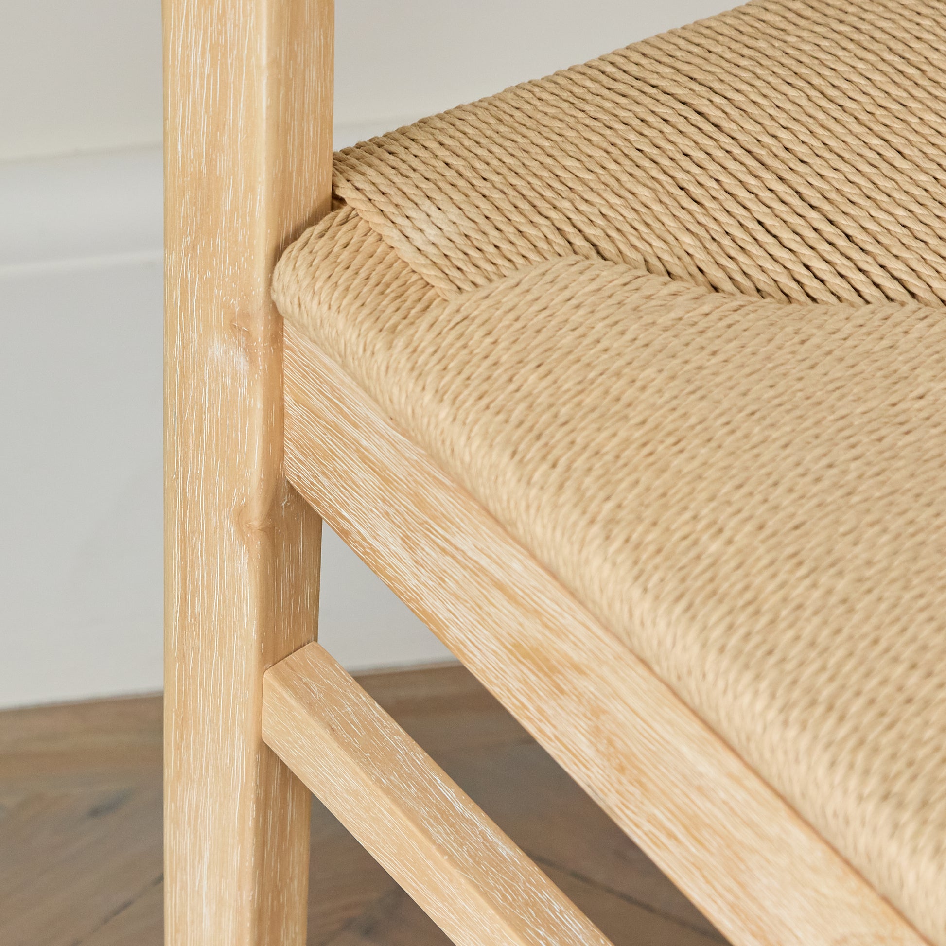 Faye Whitewash Oak Dining Chairs - Set of 2 - Laura James 