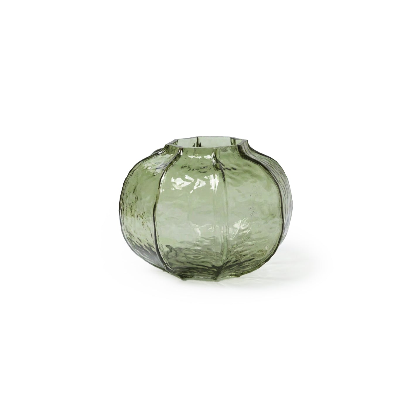 Ferrara 15cm Glass Vase - Olive Green - Laura James 