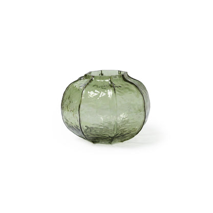 Ferrara 15cm Glass Vase - Olive Green - Laura James 