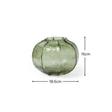 Ferrara 15cm Glass Vase - Olive Green - Laura James 