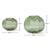 Ferrara Glass Vase - Set of 2 - Olive Green - Laura James 