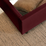 Finola King Ottoman Bed - Burgundy Red - Laura James