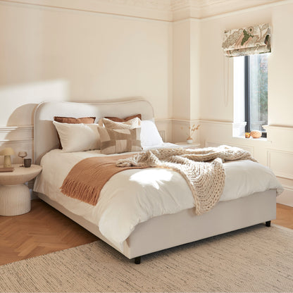 Finola Super King Ottoman Bed - Ivory - Laura James