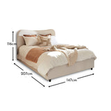 Finola Double Ottoman Bed - Ivory - Laura James