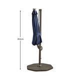 Fira Dark Blue LED Parasol - 2.5m Square Cantilever - Laura James