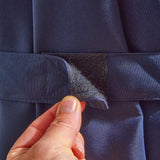 Fira Dark Blue LED Parasol - 2.5m Square Cantilever - Laura James