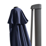 Fira Dark Blue Parasol - 2.5m Square Cantilever - Laura James