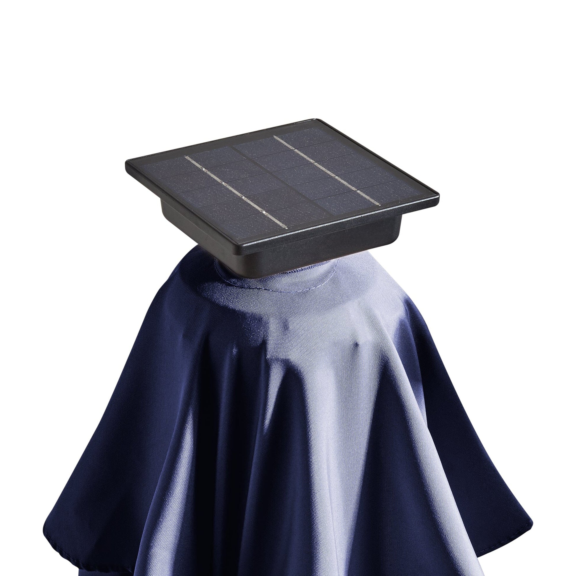 Fira Dark Blue LED Parasol - 2.5m Square Cantilever - Laura James