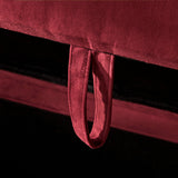 Fleur Storage Ottoman - Burgundy Red - Laura James