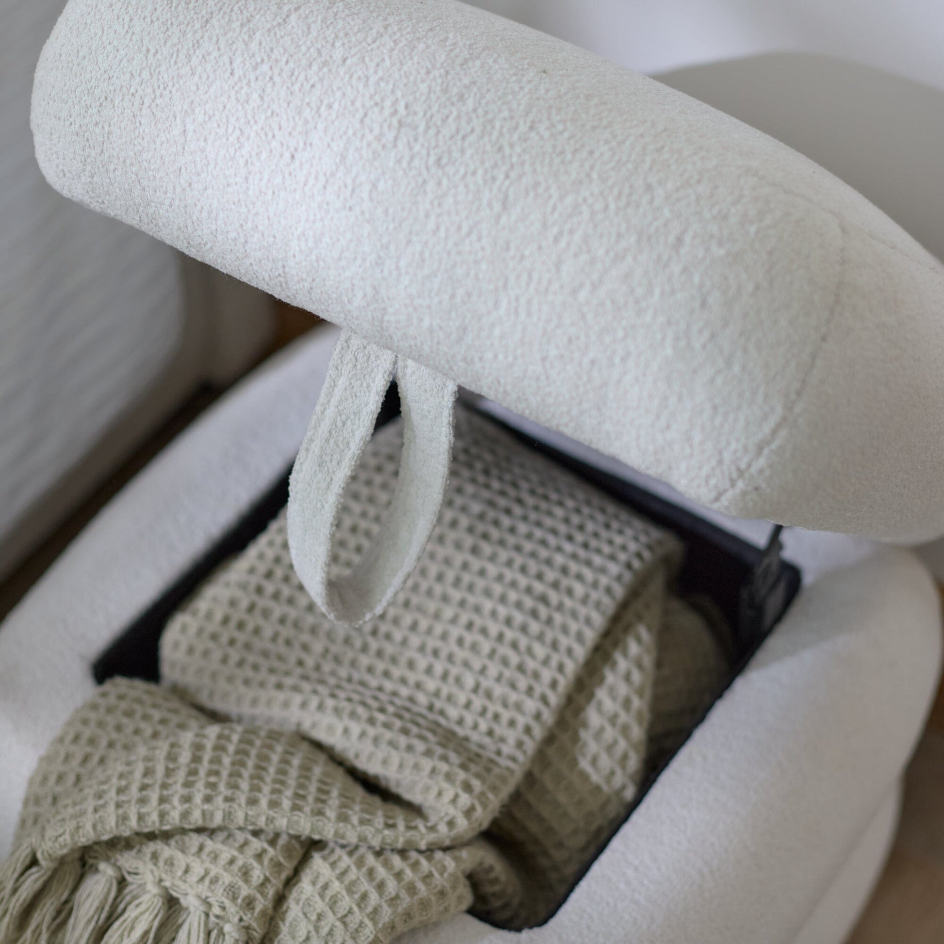 Fleur Boucle Footstool - Laura James