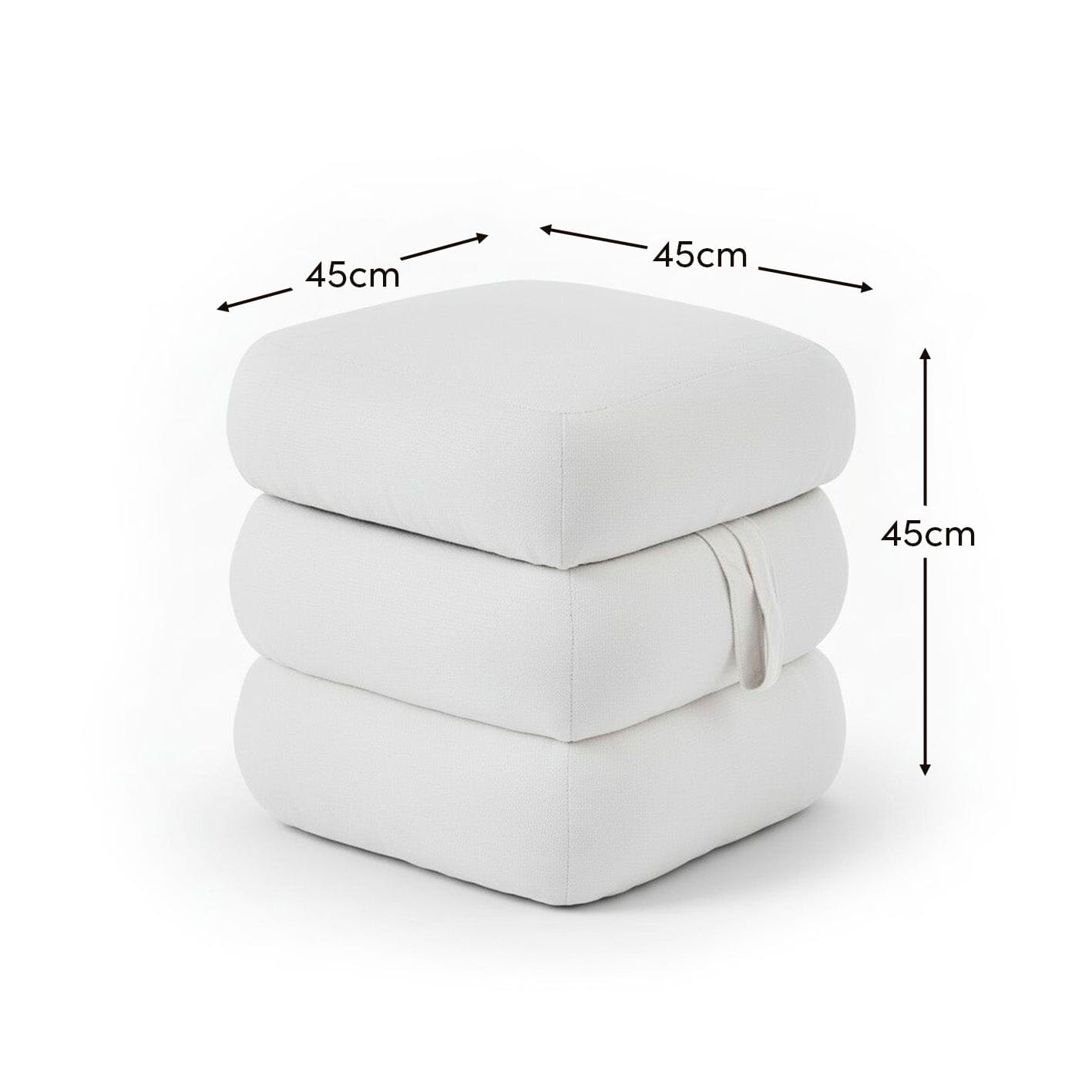 Fleur Footstool - Ivory - Laura James