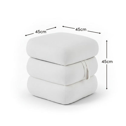 Fleur Footstool - Ivory - Laura James