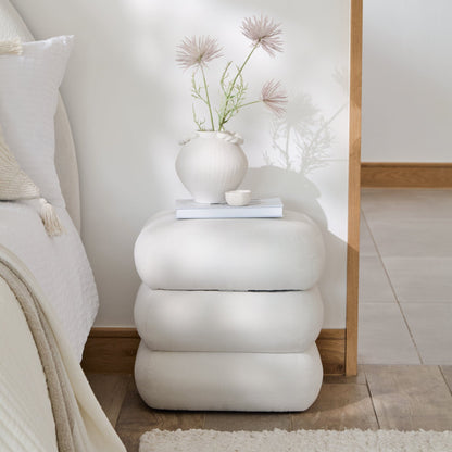 Fleur Footstool - Ivory - Laura James