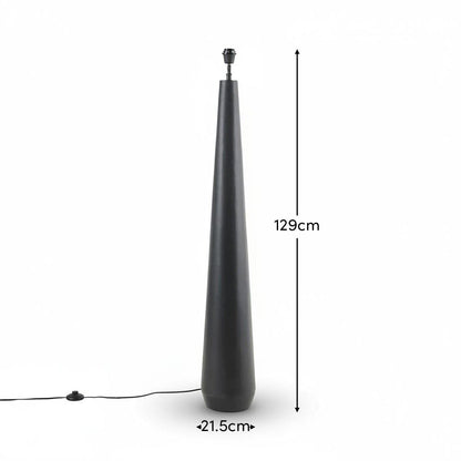 Foxcote Black Metal Floor Lamp Base - 129cm - Laura James 