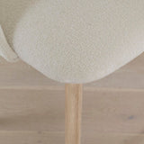 Freya Light Beige Dining Chairs - Set of 2 - Chalked Mango Wood Legs - Laura James 