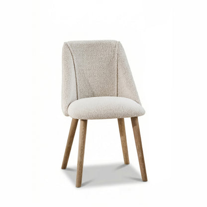 Freya Boucle Dining - Set of 2 - Mangowood Legs - Laura James