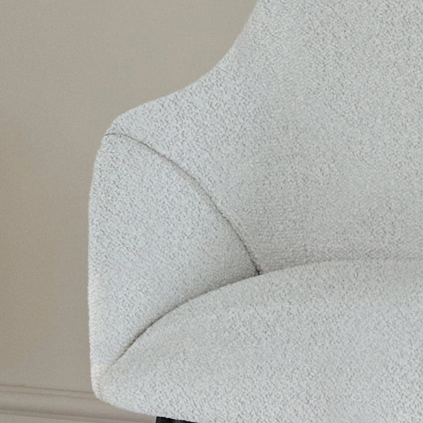 Freya Oat Boucle Armchair - Set of 2 - Black Oak Legs - Laura James