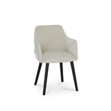  Freya Boucle Carver Chairs with Black Legs - Laura James 
