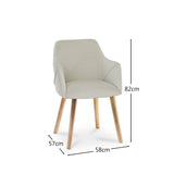 Freya Boucle Carver Chairs with Whitewash Legs - Laura James 
